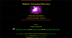 Desktop Screenshot of bellatrixobservatory.org
